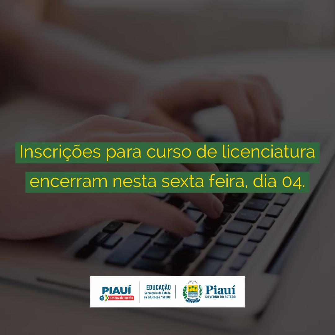 Inscrições Para Curso De Licenciatura Encerram Hoje 04 3786